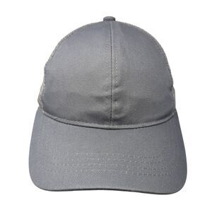 C.C Exclusives Strapback Trucker Hat Gray One Size Ponytail Blank